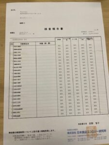 検査報告書（検便）
